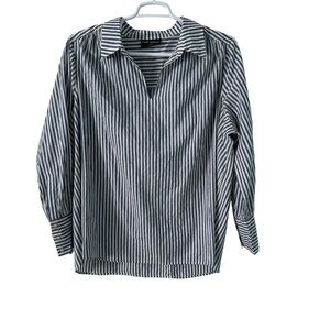 Lane bryant striped Long Sleeve‎ 100% cotton Button-Up Shirt women’s size 22/24